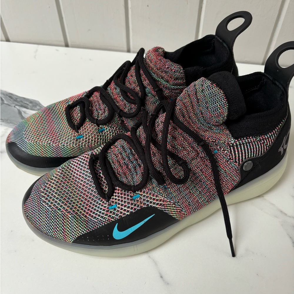 Nike Air Zoom KD 11 Flyknit Nets Multi-colored Basketball Sneaker Mens size 12